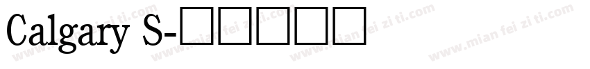Calgary S字体转换